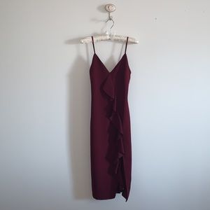 M Boutique V Neck Ruffle Dress